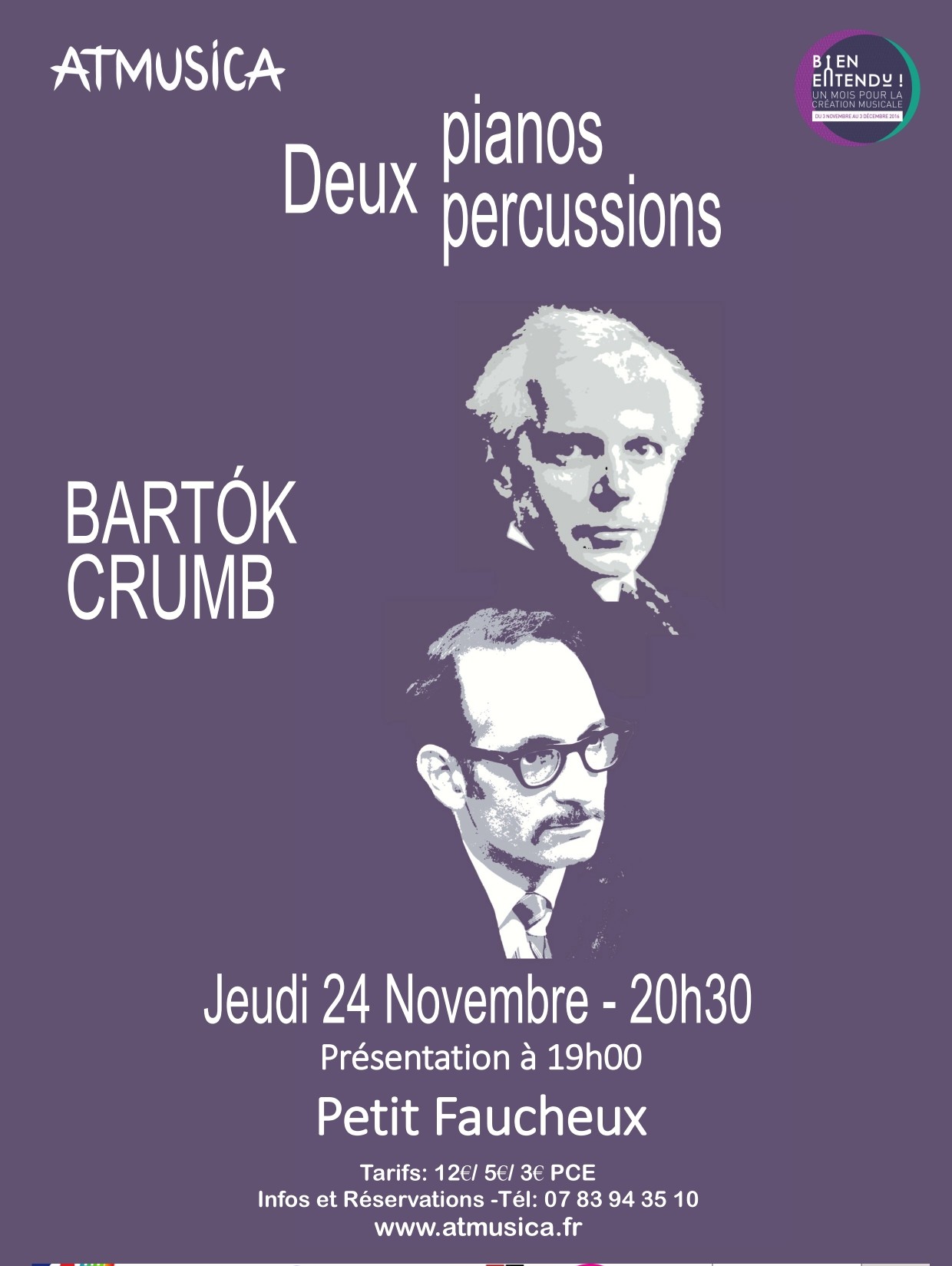 Deux pianos et deux percussions 24/11/2016